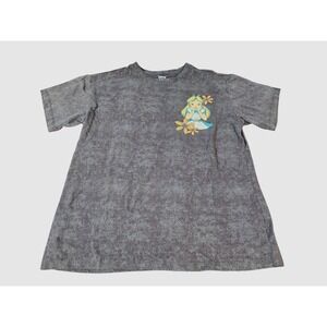 Disney Alice in Wonderland T-Shirt Women S Gray Excellent Cheshire Cat Graphic